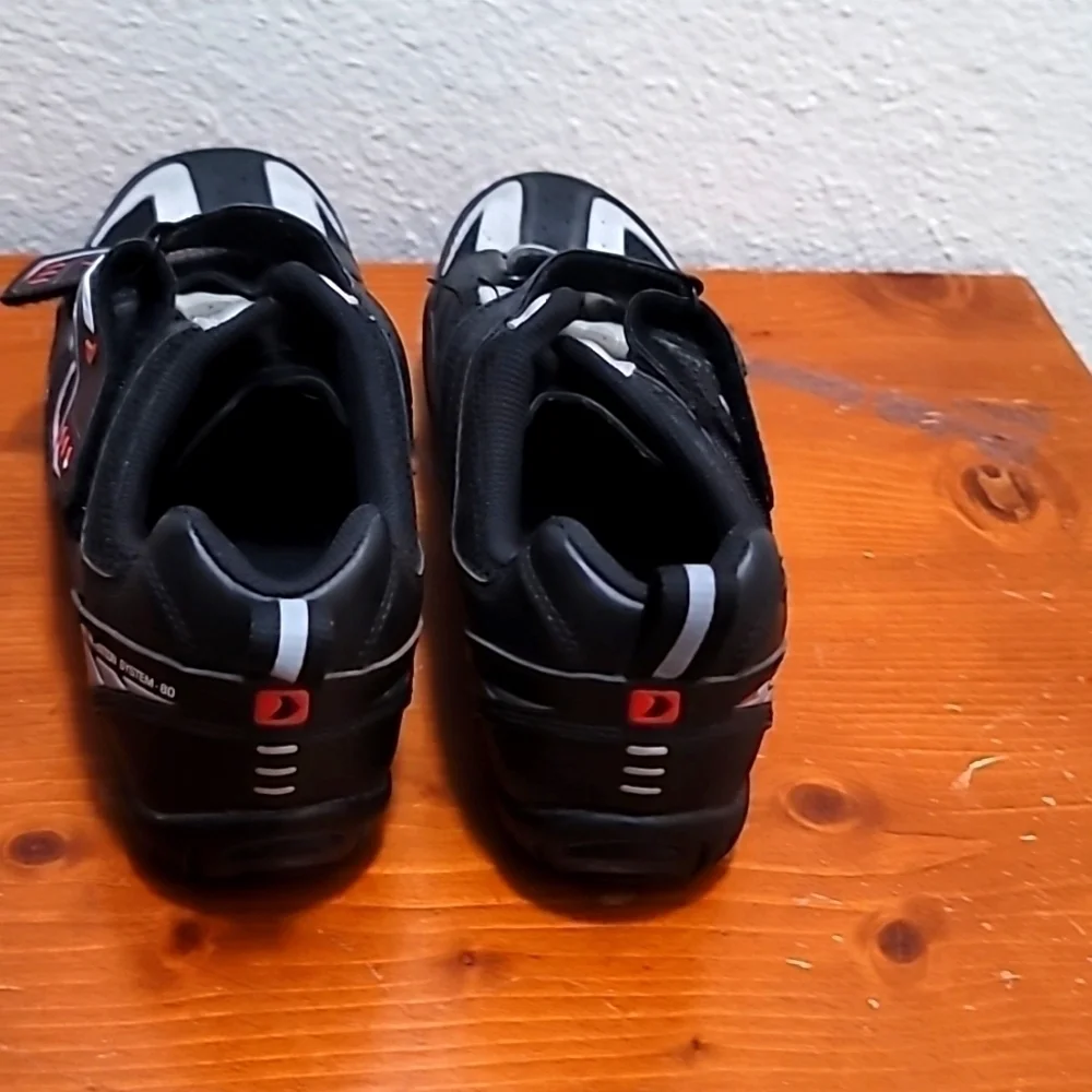 Louis Garneau Multi RX Cycling‎ Shoes Men 7.5 Black Silver MultiRX Spin Bike